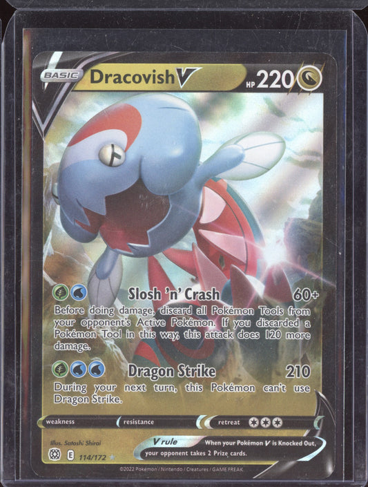 Dracovish V 2022 Pokemon Brilliant Stars Holo Rare V 114/172