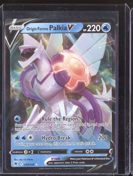 Origin Forme Palkia V 2022 Pokemon Astral Radiance Holo Rare V 039/189