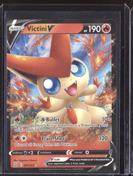 Victini V 2021 Pokemon Battle Styles Holo Rare V 021/163