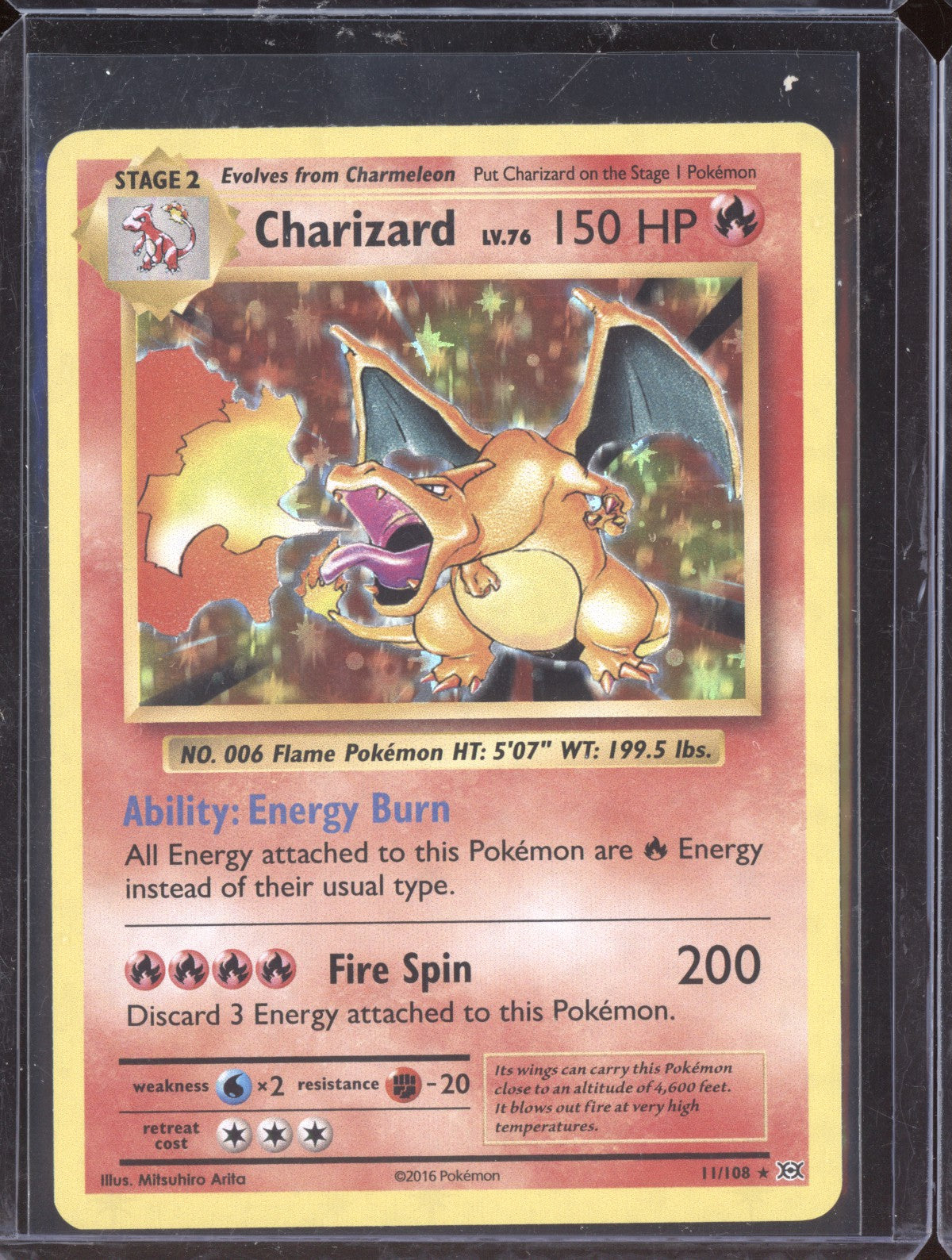 Charizard 2016 Pokemon Evolutions Rare Holo 11/108