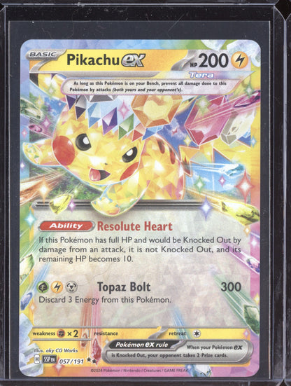 Pikachu ex 2024 Pokemon Surging Sparks Double Rare 057/191