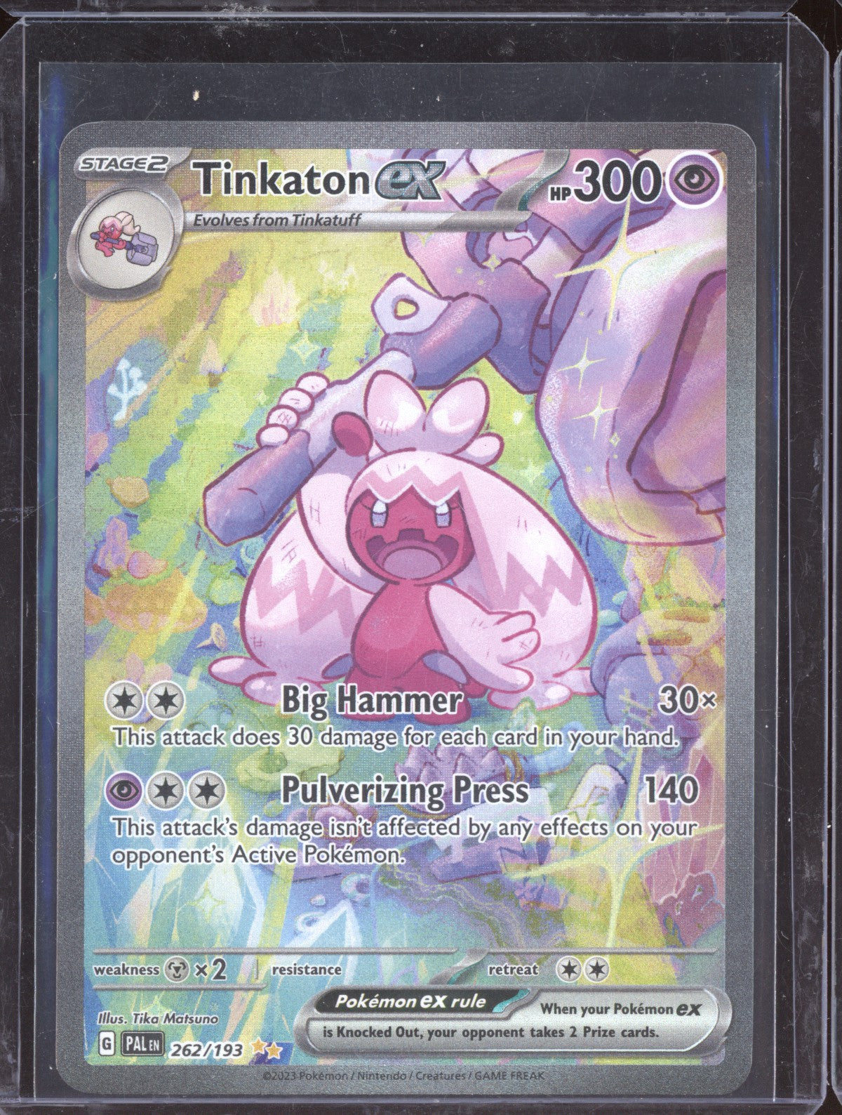 Tinkaton ex 2023 Pokemon Paldea Evolved Special Illustration Rare 262/193