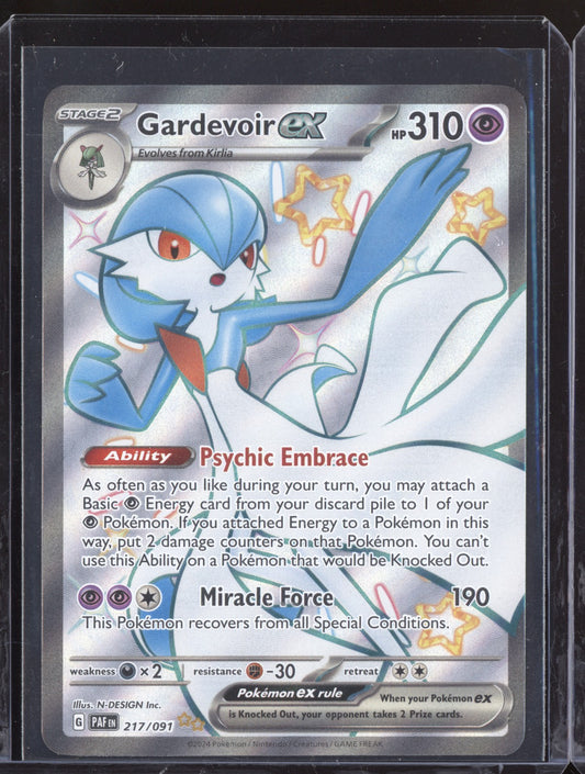 Gardevoir ex 2024 Pokemon Paldean Fates Shiny Ultra Rare 217/091