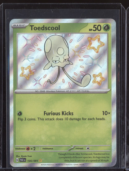 Toedscool 2024 Pokemon Paldean Fates Shiny Rare 105/091