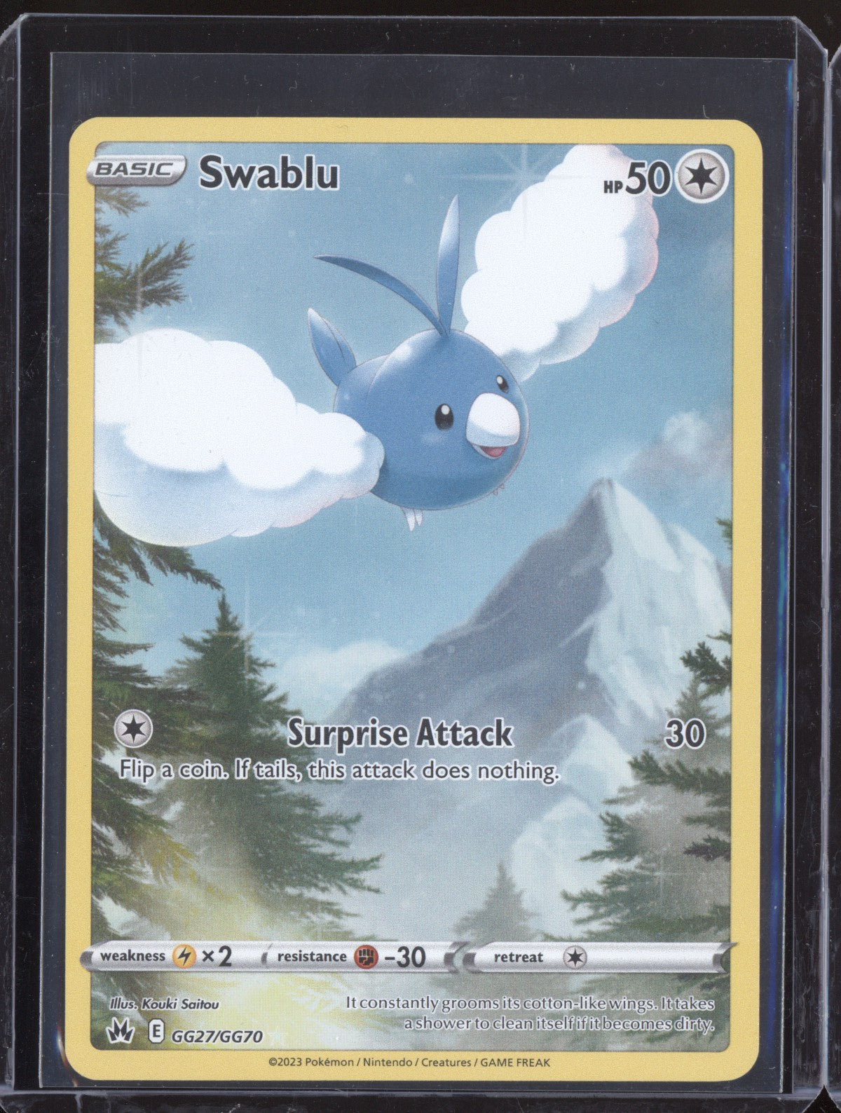 Swablu 2023 Pokemon Crown Zenith Trainer Gallery Holo Rare GG27/GG70