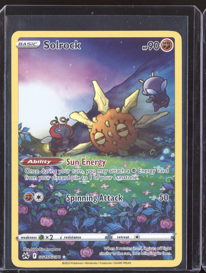 Solrock 2023 Pokemon Crown Zenith Trainer Gallery Holo Rare GG15/GG70