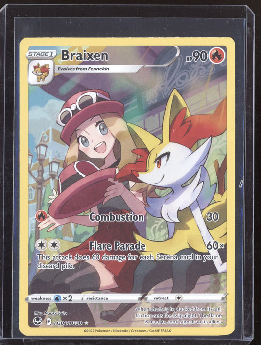 Braixen 2022 Pokemon Silver Tempest Trainer Gallery Holo Rare TG01/TG30