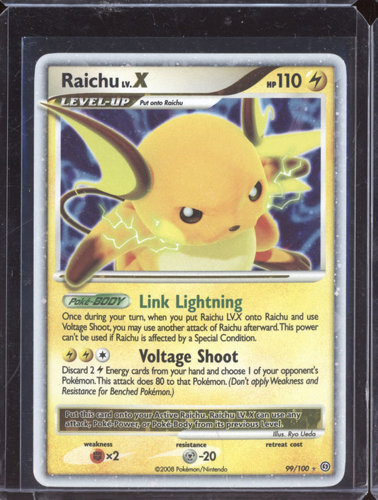Raichu LV.X 2008 Pokemon Stormfront Rare Holo LV. 99/100