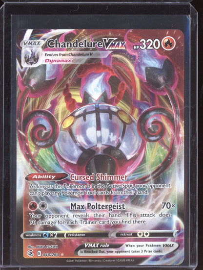 Chandelure VMAX 2021 Pokemon Fusion Strike Holo Rare VMAX 040/264