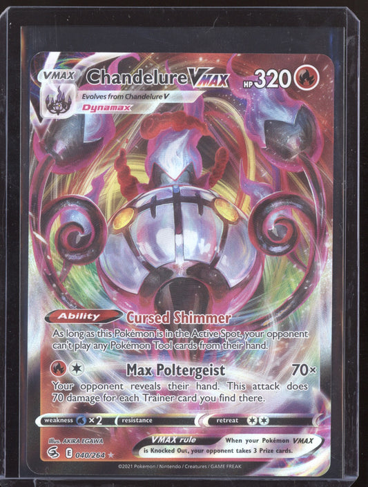 Chandelure VMAX 2021 Pokemon Fusion Strike Holo Rare VMAX 040/264