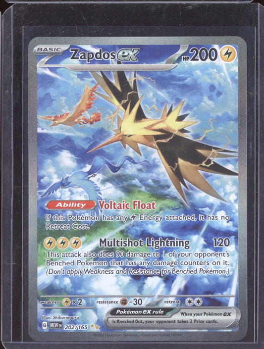Zapdos ex 2023 Pokemon 151 Special Illustration Rare 202/165