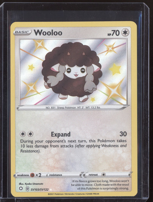 Wooloo 2021 Pokemon Shining Fates Shiny Rare SV103/SV122