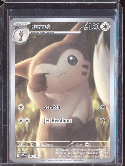 Furret 2025 Pokemon Journey Together Illustration Rare 168/159