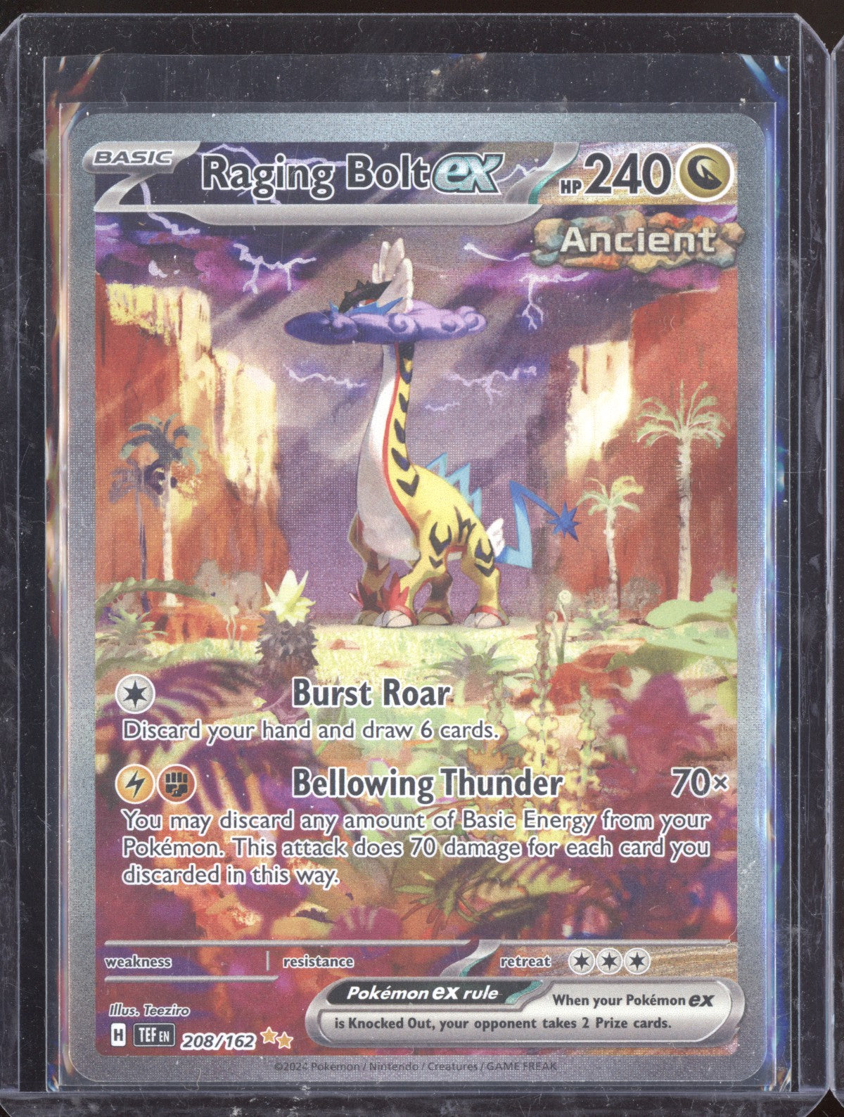 Raging Bolt ex 2024 Pokemon Temporal Forces Special Illustration Rare 208/162