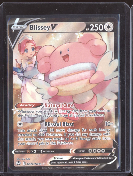 Blissey V 2022 Pokemon Silver Tempest Trainer Gallery Holo Rare V TG22/TG30