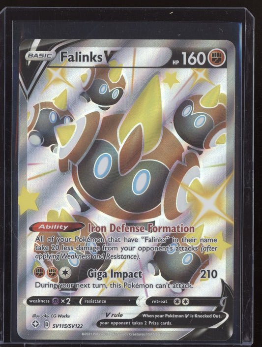 Falinks V 2021 Pokemon Shining Fates Shiny Rare V or VMAX SV115/SV122