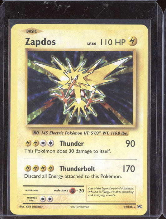 Zapdos 2016 Pokemon XY Evolutions 42/108 Holo