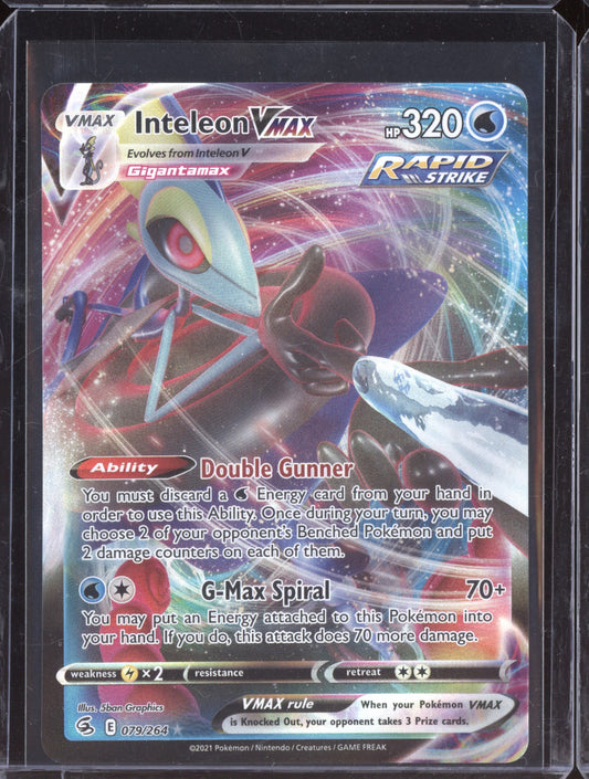Inteleon VMAX 2021 Pokemon Fusion Strike Holo Rare VMAX 079/264