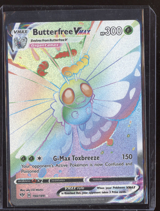 Butterfree VMAX 2020 Pokemon Darkness Ablaze Rainbow Rare 190/189