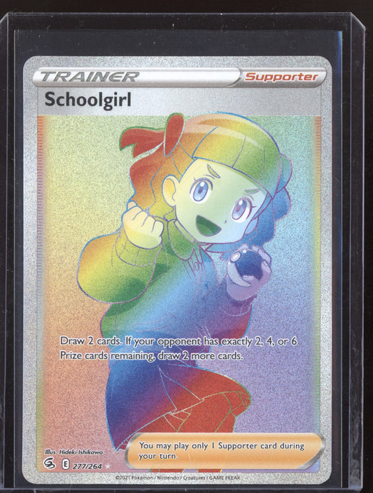 Schoolgirl 2021 Pokemon Fusion Strike Rainbow Rare 277/264