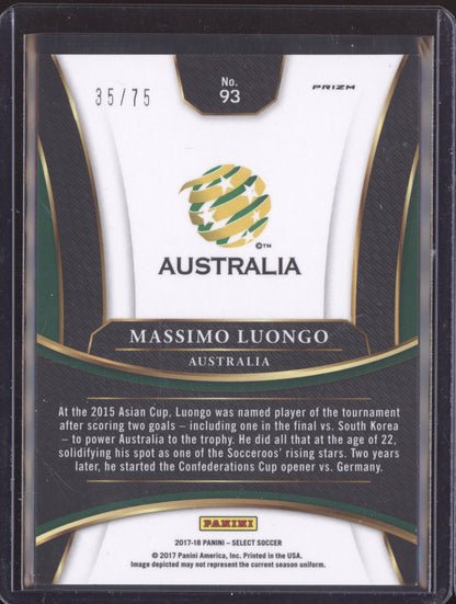 Massimo Luongo 2017-18 Panini Select Terrace Orange 35/75