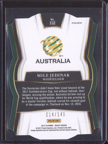 Mile Jedinak 2017-18 Panini Select Mezzanine Purple Blue Die Cut 14/149