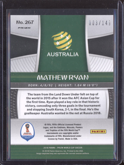 Mathew Ryan 2018 Panini Prizm World Cup Red 3/149