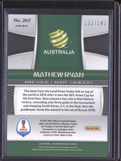 Mathew Ryan 2018 Panini Prizm World Cup Red 132/149