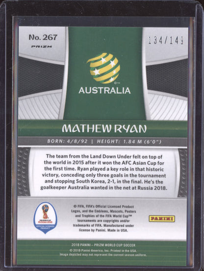 Mathew Ryan 2018 Panini Prizm World Cup Red 134/149