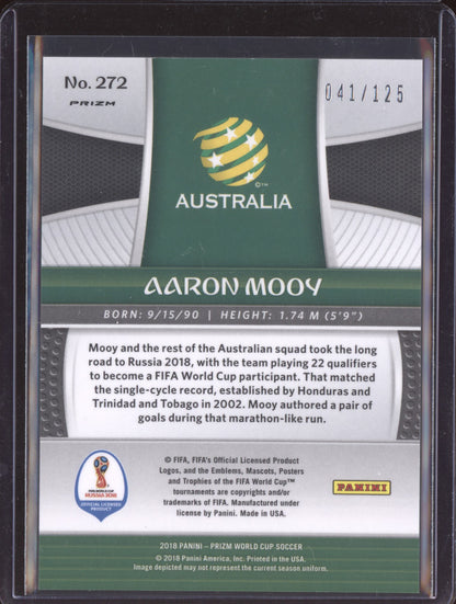 Aaron Mooy 2018 Panini Prizm World Cup Light Blue Lazer 41/125