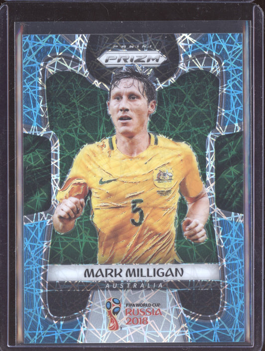Mark Milligan 2018 Panini Prizm World Cup Light Blue Lazer 66/125