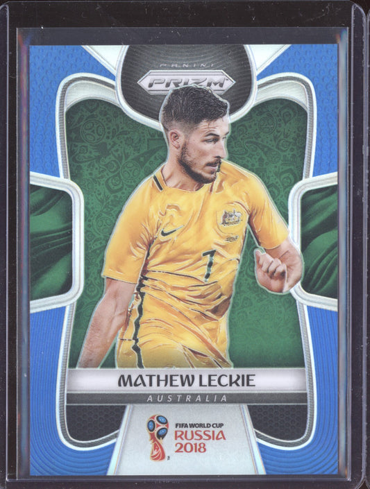 Mathew Leckie 2018 Panini Prizm World Cup Blue Jersey Number 7/199