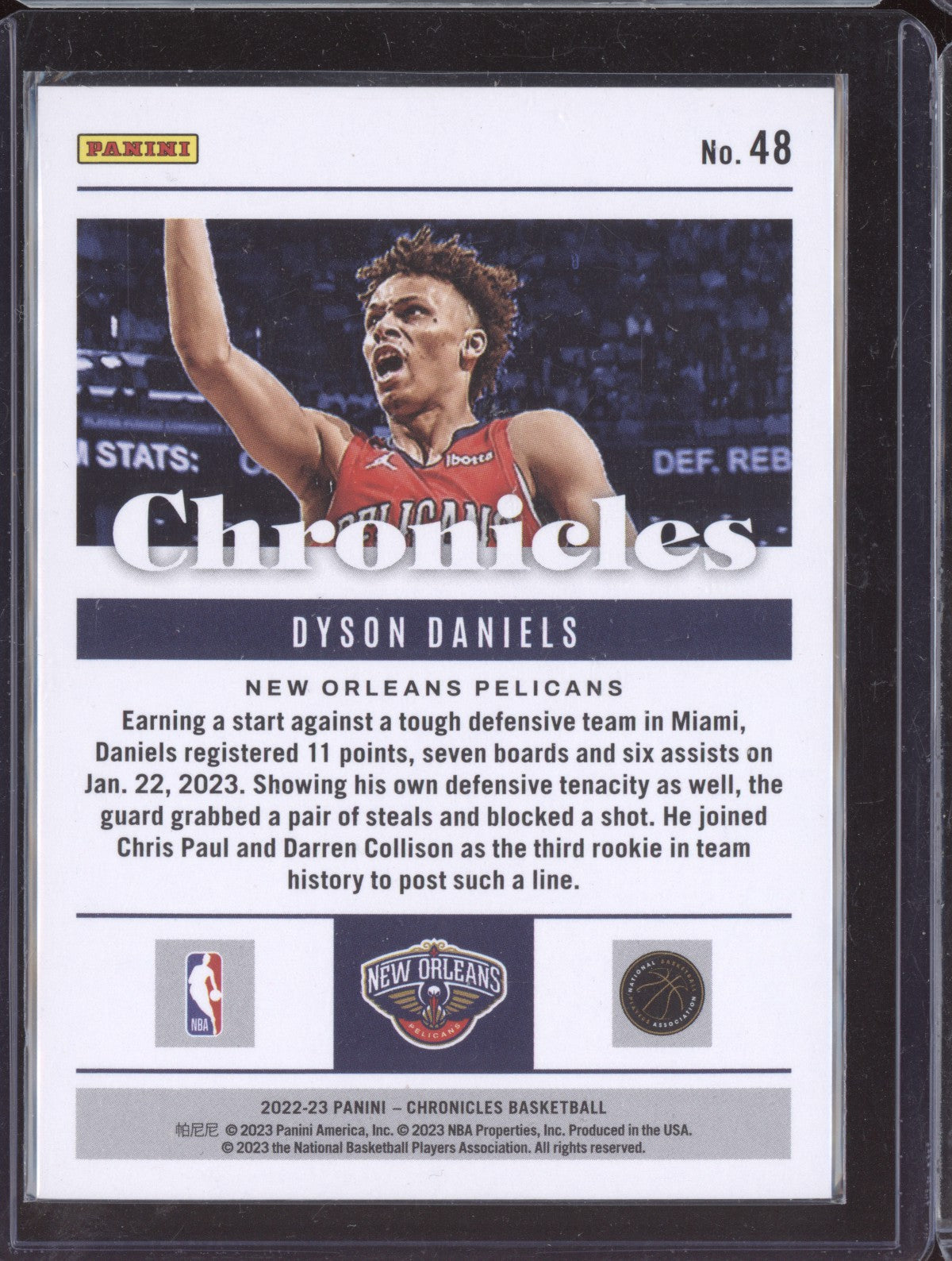 Dyson Daniels 2022-23 Panini Chronicles Red & Gold Asia RC 2/3