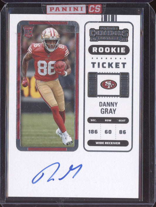 Danny Gray 2022 Panini Contenders Rookie Ticket Auto RC