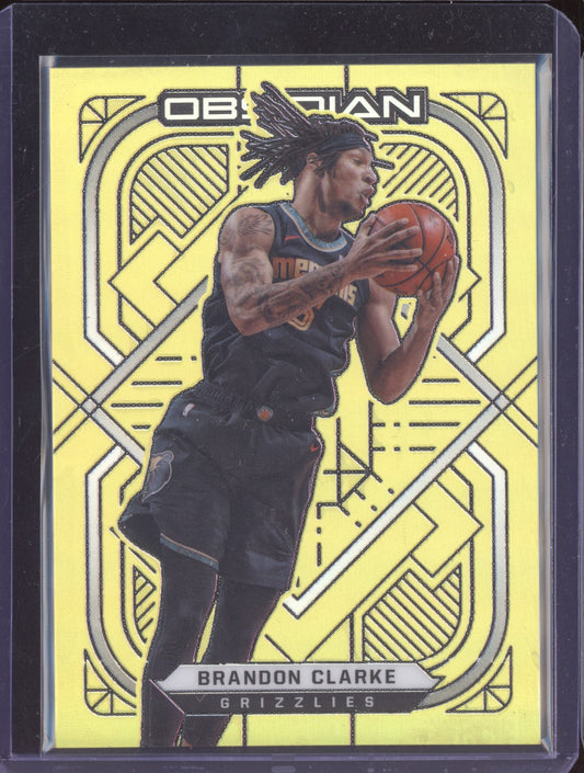 Brandon Clarke 2020-21 Panini Obsidian Yellow Flood
