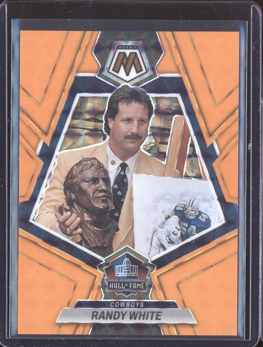 Randy White 2023 Panini Mosaic Hall of Fame Orange Flourescent 24/25