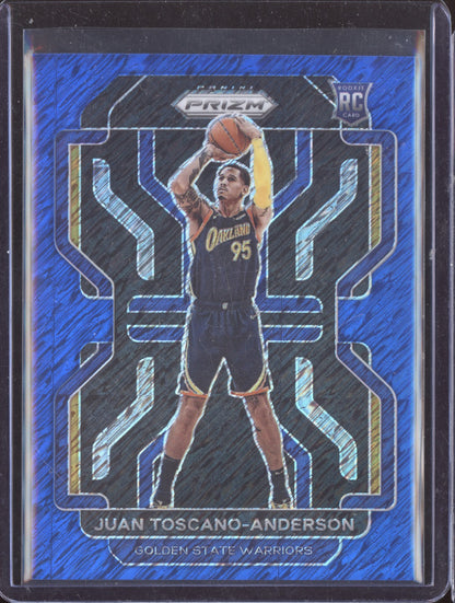 Juan Toscano-Anderson 2021-22 Panini Prizm Blue Shimmer RC 3/30