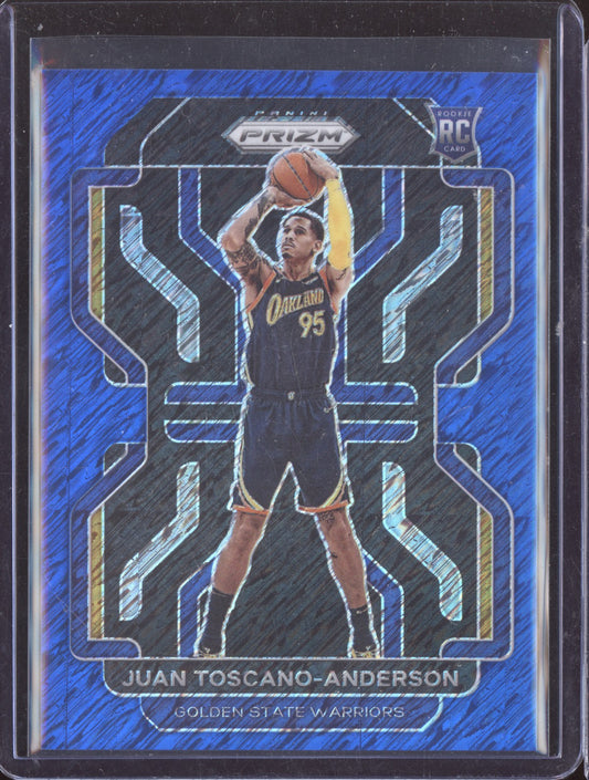 Juan Toscano-Anderson 2021-22 Panini Prizm Blue Shimmer RC 3/30