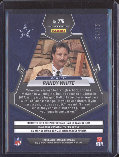 Randy White 2023 Panini Mosaic Hall of Fame Orange Flourescent 24/25