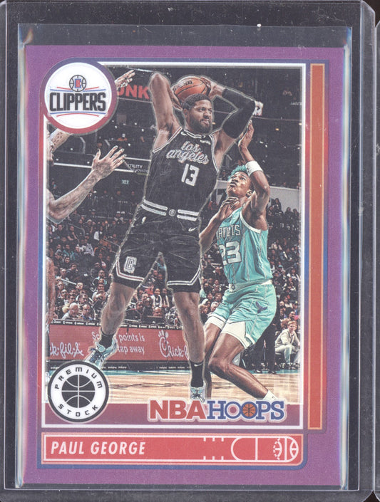 Paul George 2022-23 Panini Chronicles Hoops Premium Purple 23/49