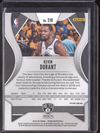 Kevin Durant 2019-20 Panini Prizm Red 214/299