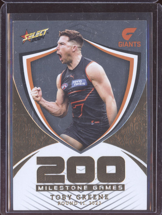 Toby Greene 2024 Select Footy Stars Milestone Game Hobby 113/240