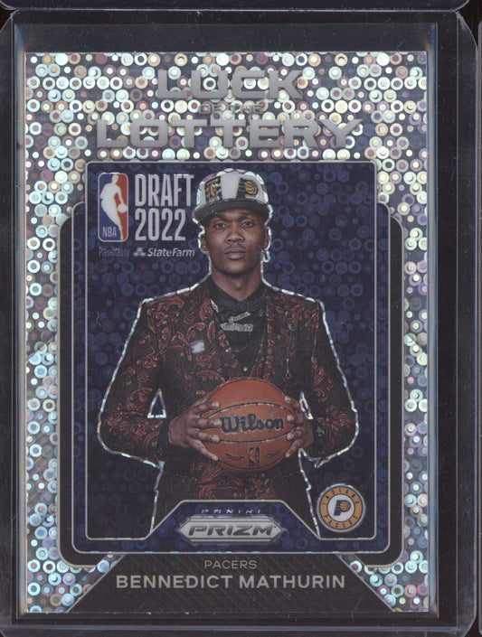 Bennedict Mathurin 2022-23 Panini Prizm Luck of the Lottery Fast Break RC