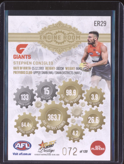 Callan Ward 2020 Select Footy Stars Prestige Engine Room 72/120