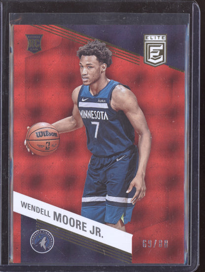 Wendell Moore Jr 2022-23 Panini Donruss Elite Hyper Red Asia RC 69/88