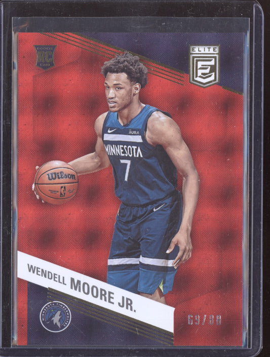 Wendell Moore Jr 2022-23 Panini Donruss Elite Hyper Red Asia RC 69/88