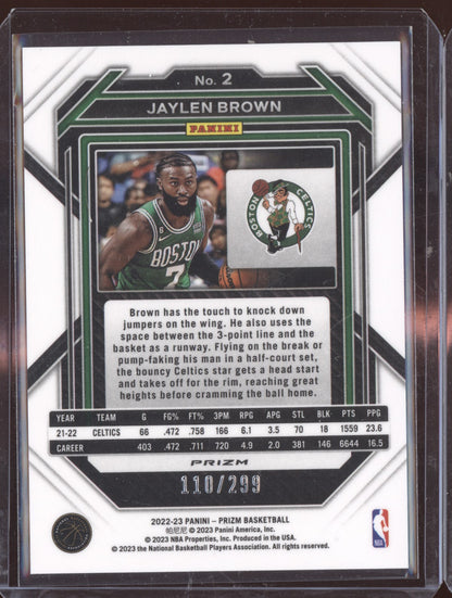 Jaylen Brown 2022-23 Panini Prizm Red 110/299